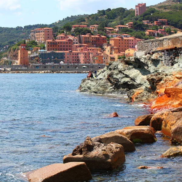 A cidade medieval da Marina do Rio na ilha de Elba — Fotografia de Stock