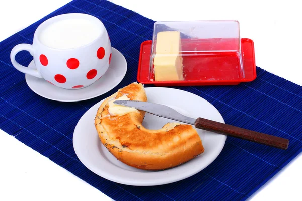 Kontinental frukost med croissanter. — Stockfoto