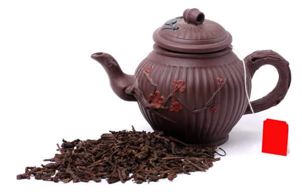 Aromatic black pu-erh tea — Stock Photo, Image