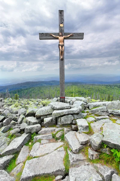 Jesus Cristo na cruz. — Fotografia de Stock