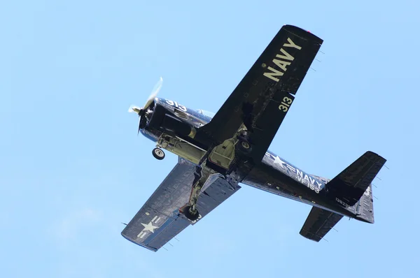 Histórico avião de treinamento americano T28 Trojan Air Bear — Fotografia de Stock