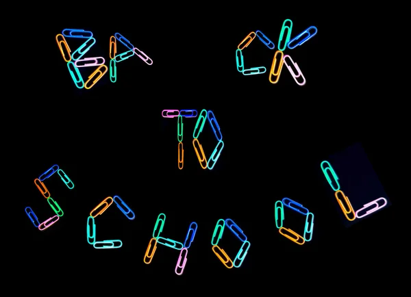 Colorful letters ''back to school'' — Zdjęcie stockowe