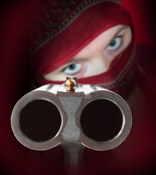 Big gun aimed at you. — Stock Fotó