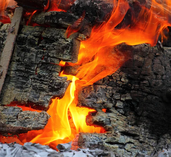 Brandende cabine — Stockfoto