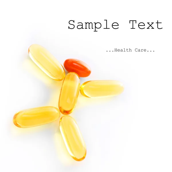 Obrázek z omega-3 tablety — Stock fotografie
