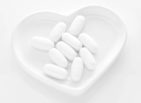 A szöveg szóközzel tabletták. egészségügyi koncepció. — Stock Fotó