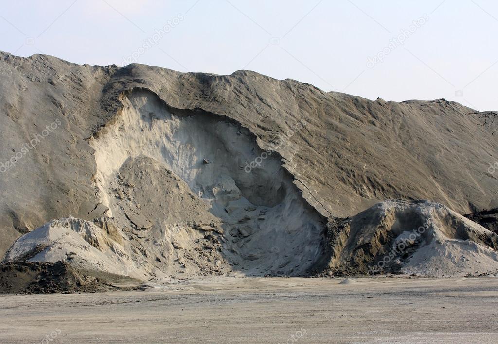 Damaged landscape after ore mining.