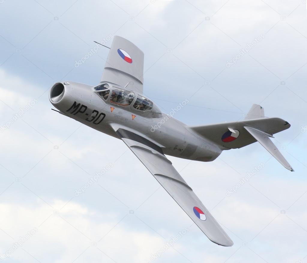 Famous Soviet fighter jet Mig15UTI Stock Editorial Photo © vladvitek