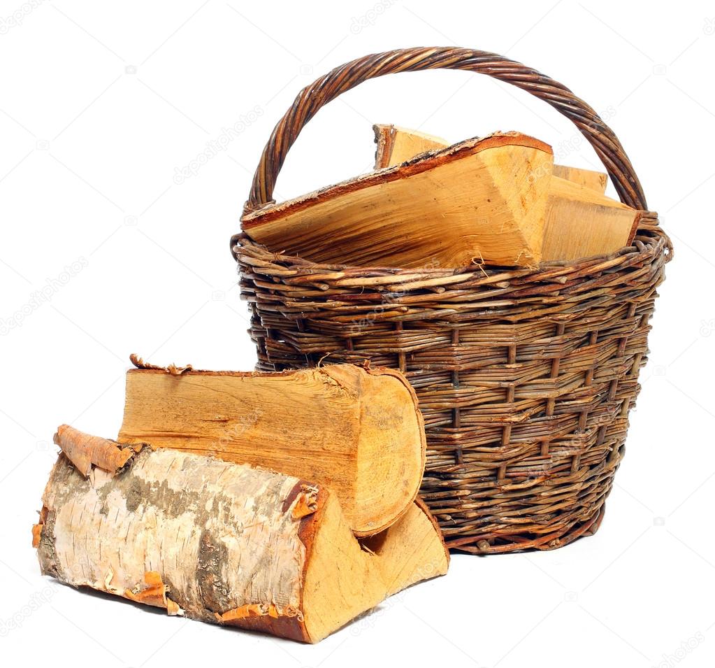 Basket Of Cut Logs Fire Wood From Silver Birch Tree Stock Photo Basket Of Cut Logs Fire Wood From Silver Birch Tree Betula Pendula Renewable Resource A Energy Environmental Concept Photo By Vladvitek