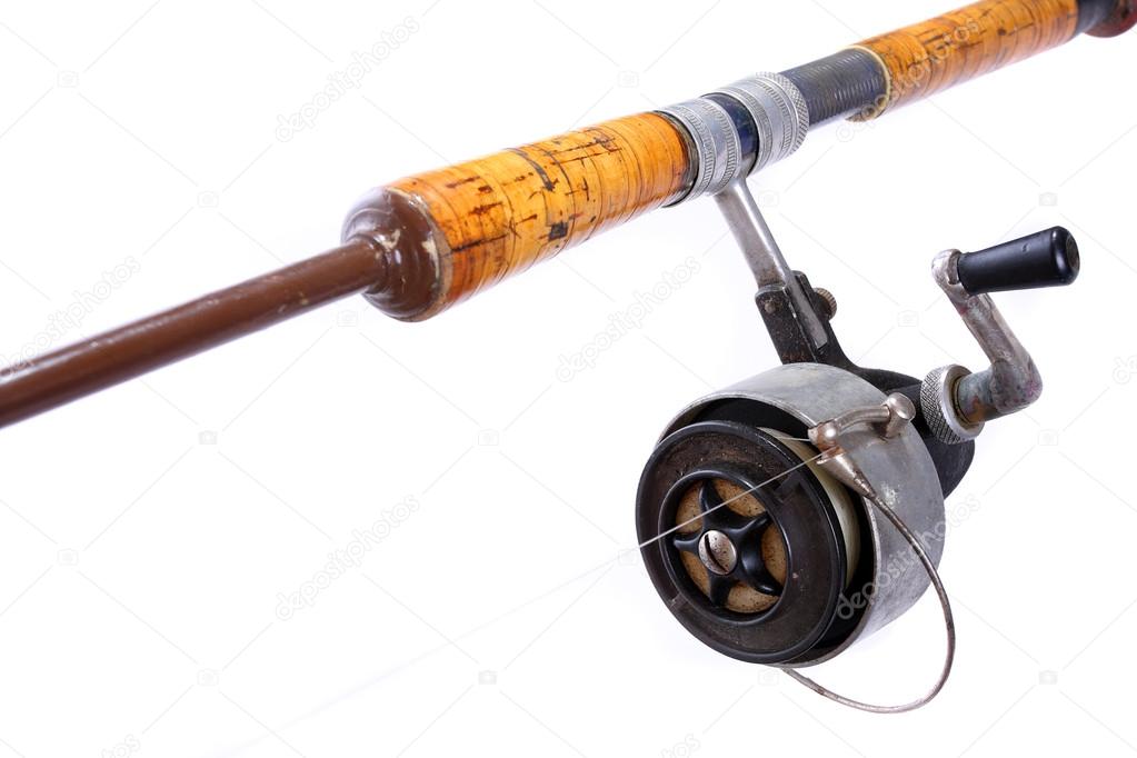 Vintage fishing rod with reel. — Stock Photo © vladvitek #33798521