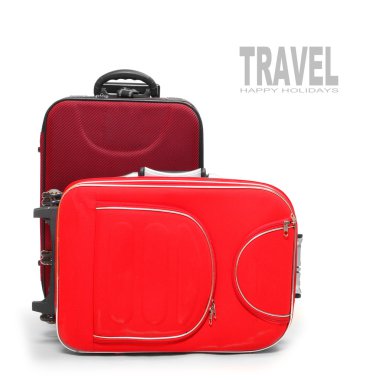 Two red travel bags