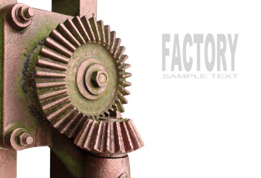 Bronze gear wheel clipart