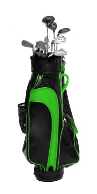 Two color golf clubs bag - isolated on a white background. clipart