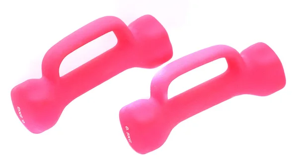 Manequins cor-de-rosa. Acessórios para fitness . — Fotografia de Stock