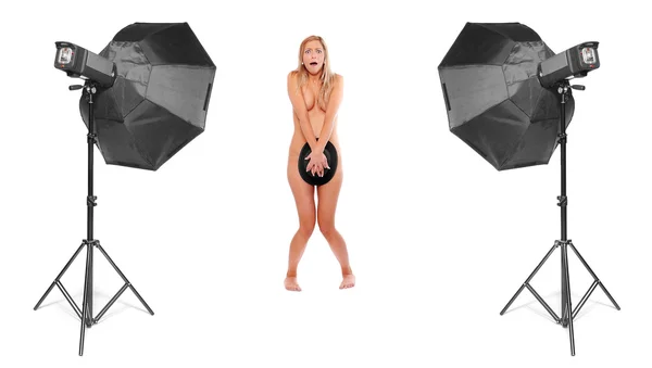 Prude nudo showgirl — Foto Stock