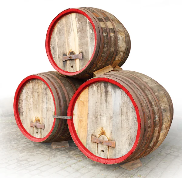 Three barrels — Stock Photo, Image