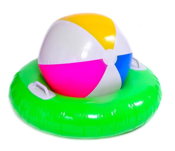 Floating water toys on a white background. — Stock Photo, Image