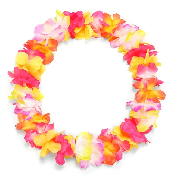 Frame from flowers necklace. — Stock Photo, Image