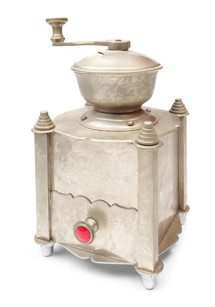 Vintage coffee mill from pure silver. — Stock Photo, Image