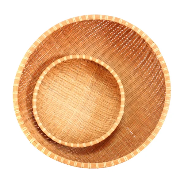 An empty two wicker dishes — Stock Photo, Image