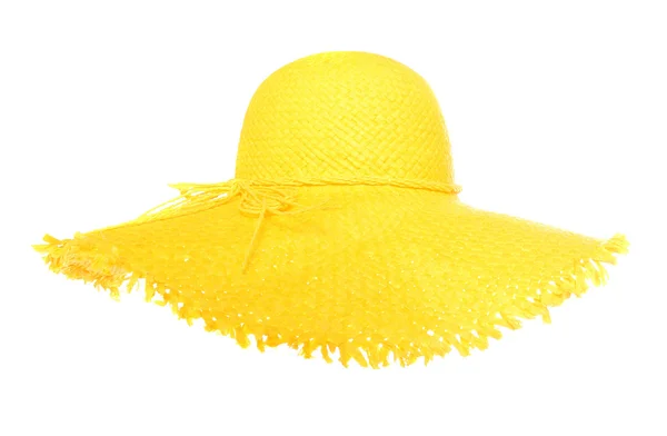 Sombrero amarillo de paja — Foto de Stock