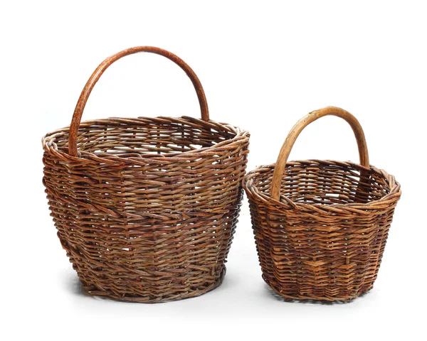 Vintage weave wicker baskets — Stock Photo, Image