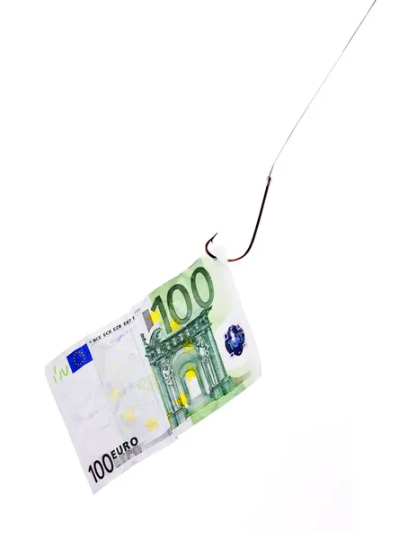 Money and fish-hook — Stock Photo, Image