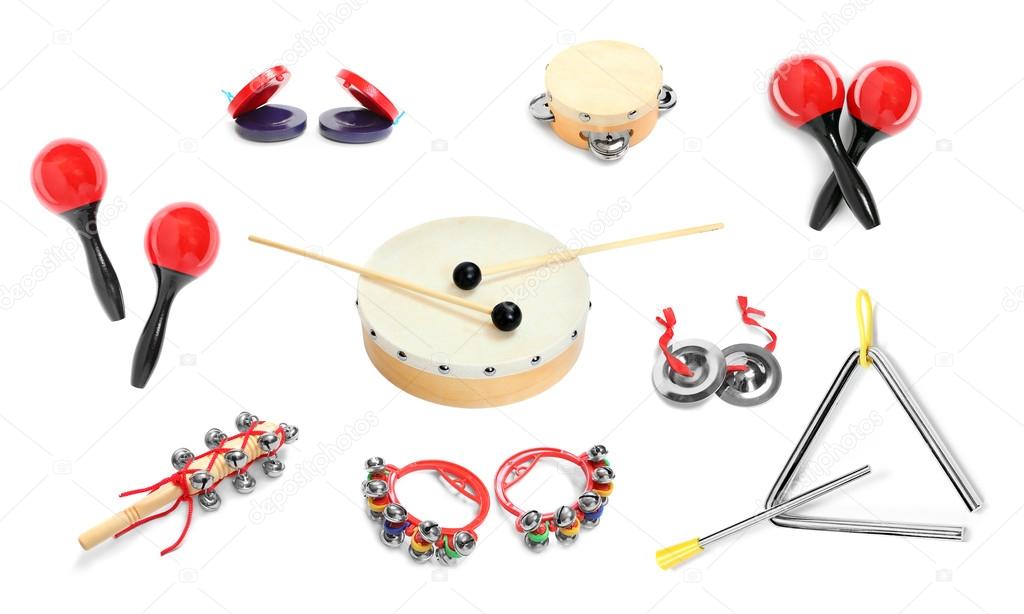 Great collection of a percussion instruments for a carnival musicians.