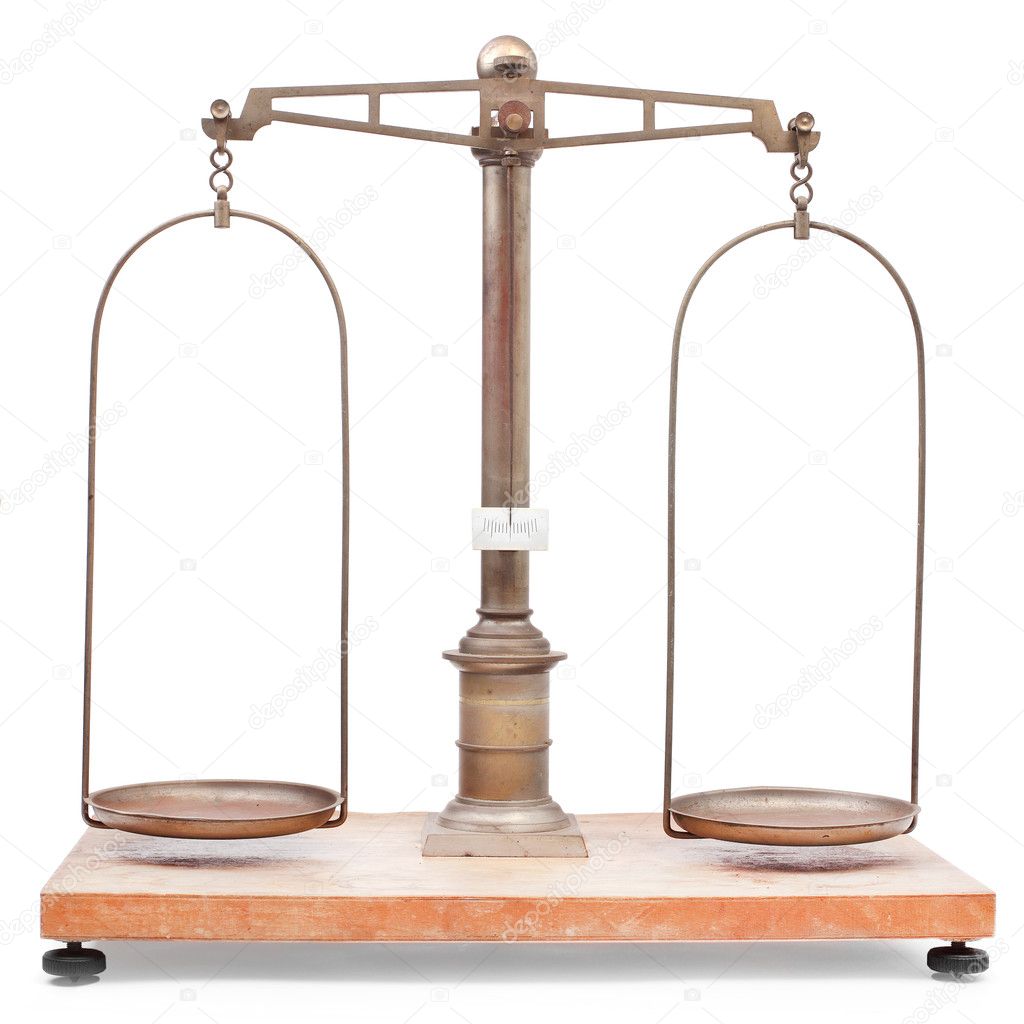 Vintage weight scale for laboratory.