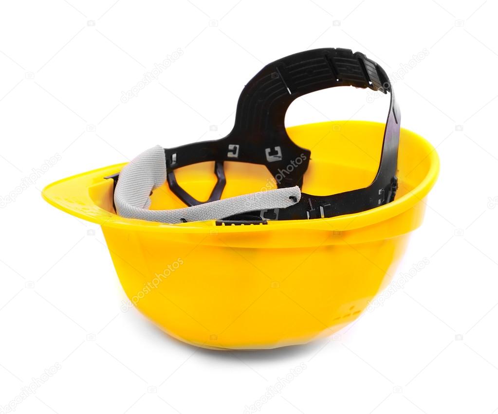 Yellow protection helmet
