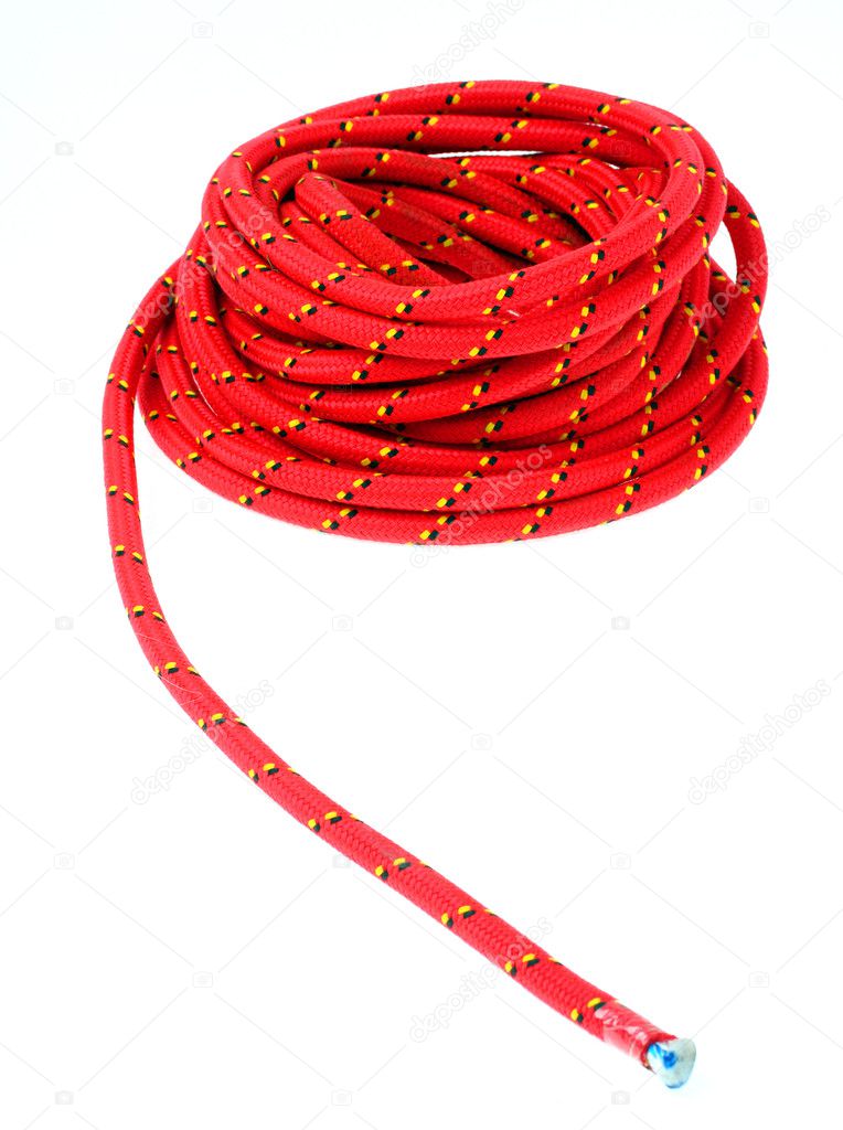 Red climbing rope