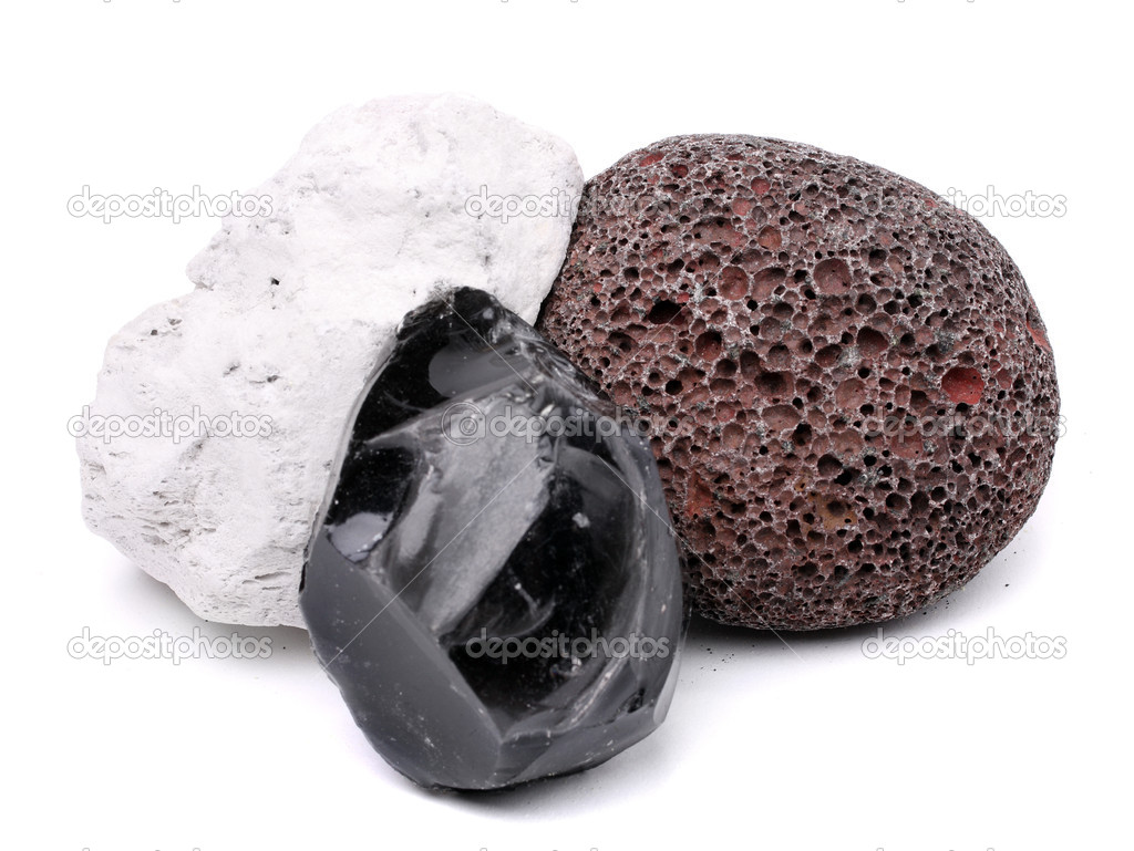 Volcanic Pumice and obsidian