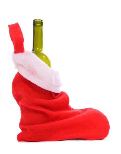 Calza rossa di Babbo Natale — Foto Stock