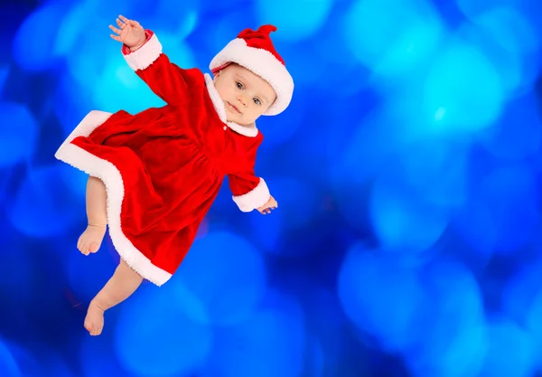 Baby dressed as Santa — Stock Photo, Image