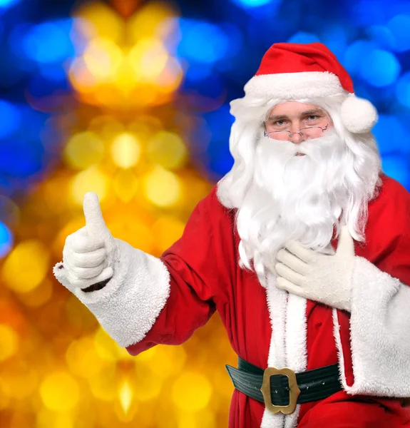Santa showing thumb up — Stock Photo, Image