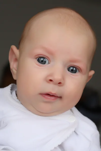 Carino bambino su una coperta peluche . — Foto Stock