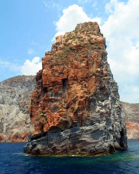 Volcanic Lipari Island in Mediterranean Sea - Italy — Stock Photo, Image