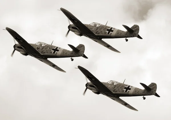 Historische vliegtuigen messerschmidt me109 — Stockfoto