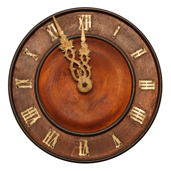 Orologio in legno — Foto Stock