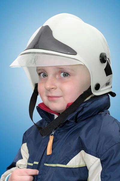 Boy firefighter — Stock Photo, Image