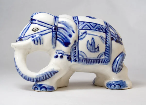 Porcelain elephant — Stock Photo, Image