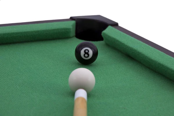 Détails du jeu de billard. Isolé sur blanc — Photo