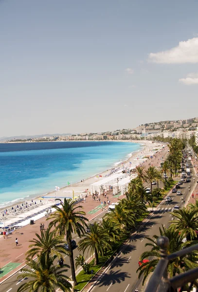 Ünlü Prome Fransız Riviera Cote d'azur güzel Fransa kumsalda — Stok fotoğraf