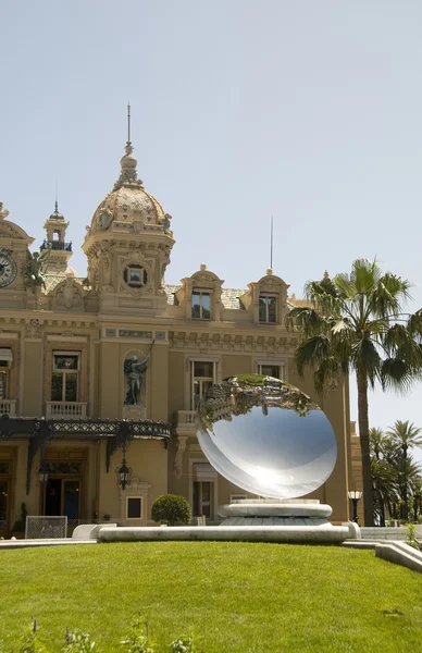 Famous cafe casino entrance and garden Monte Carlo Monaco — Stock Photo, Image