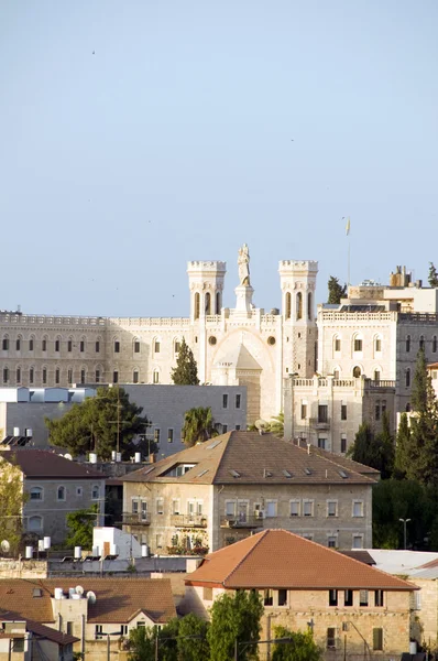 Střešní pohled na kostel a architektura Izrael Jeruzalém — Stock fotografie