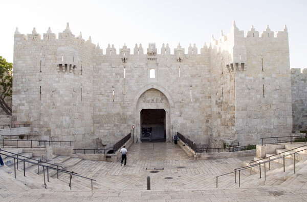 Damascus Gate entry to Old City Jerusalem Palestine Israel