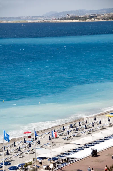 Güzel Fransa Fransız Riviera Cote d'azur plaj ünlü Promena — Stok fotoğraf