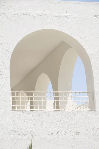 Túnez África Sidi Bou Said arcos de arquitectura blanca clásica — Foto de Stock