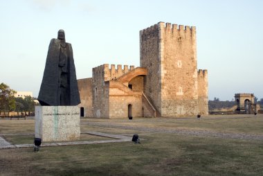 Fortaleza ve ünlü heykeli santo domingo, Dominik Cumhuriyeti