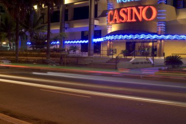 casino with light streaks malecon clipart